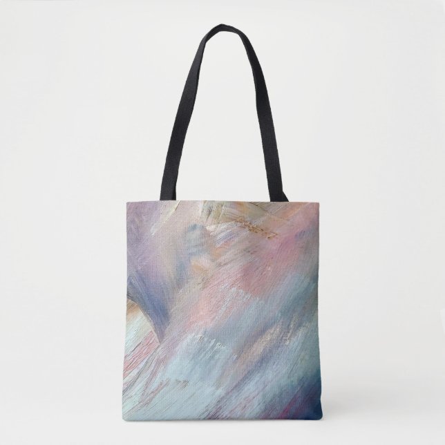 Tote Bag Contour de pinceau Abstrait (Devant)