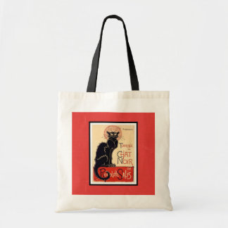 Tote Bag Conversation de chat de Fourre-tout de budget Noir