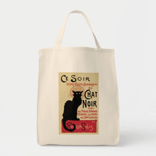Tote Bag Conversation Noir~Chat noir (Devant)