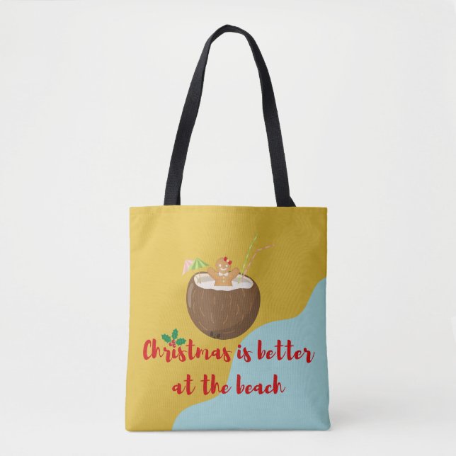 Tote Bag Cookie de Noël de plage (Devant)