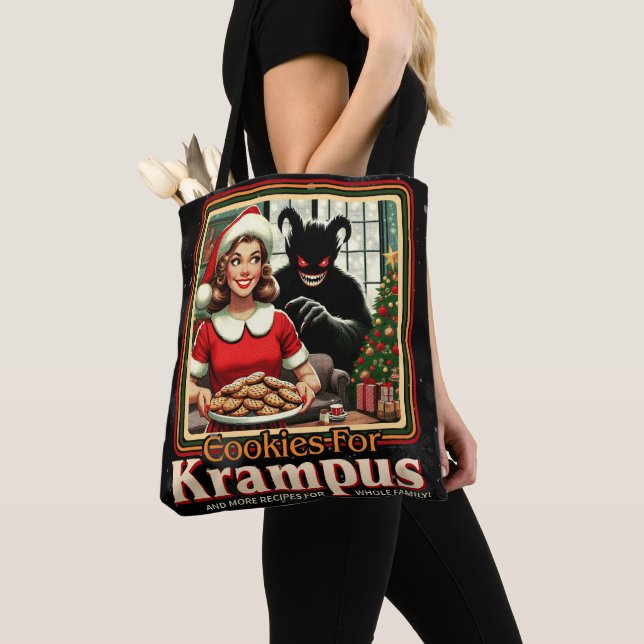 Tote Bag Cookie For Krampus Merry Krampus Christmas Horror (De près)