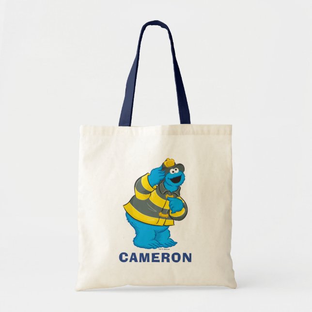 Tote Bag Cookie Monster | Costume pompier (Devant)