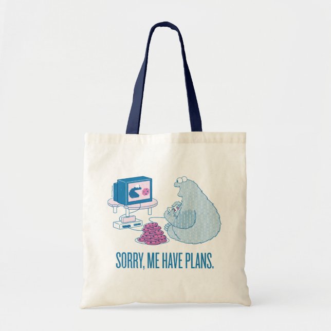 Tote Bag Cookie Monster | Désolé, J'Ai Des Plans (Devant)