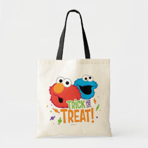 Tote Bag Cookie Monster et Elmo - Tricoter ou traiter