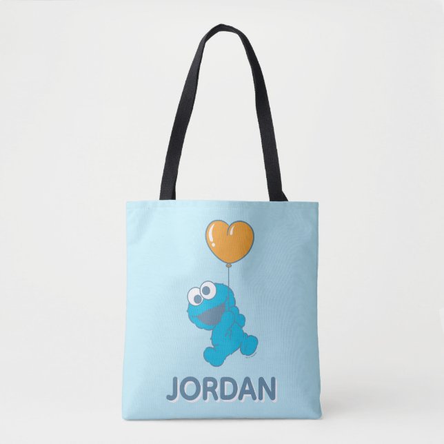 Tote Bag Cookie Monster Heart Balloon (Devant)