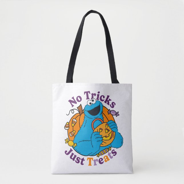 Tote Bag Cookie Monster | Pas de traces juste des traitemen (Devant)