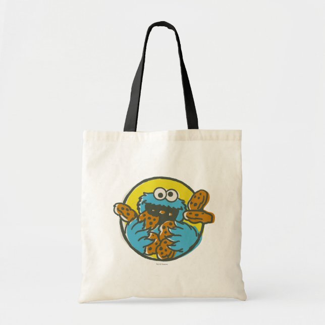 Tote Bag Cookie Monster Rétro (Devant)