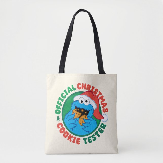 Tote Bag Cookie Monster | Tester officiel de biscuits de No (Devant)