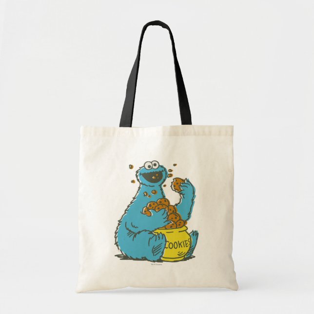 Tote Bag Cookie Monster Vintage (Devant)