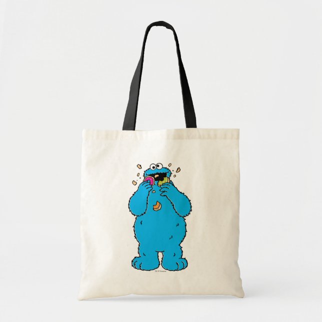 Tote Bag Cookie MonsterDestructeur de Donuts (Devant)