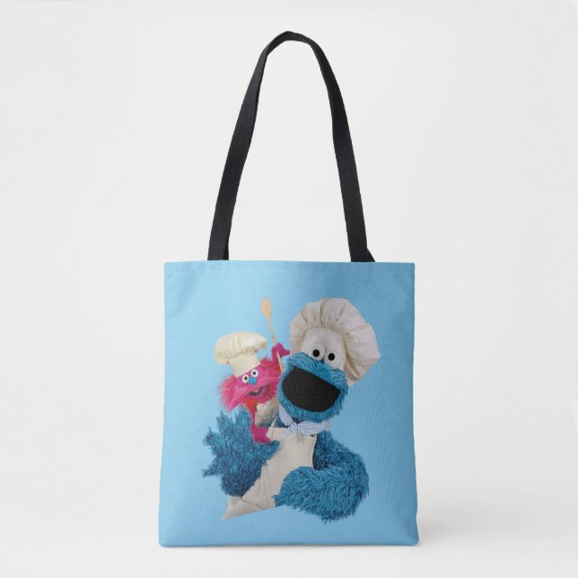 Tote Bag Cookie Monster's Foodie Truck Friends (Devant)