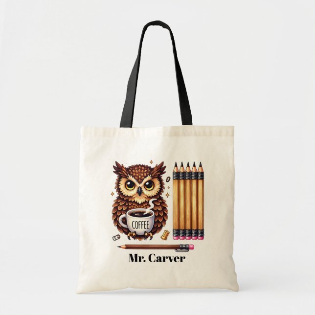 Tote Bag Cool Amateurs de choux enseignant ajouter le nom (Devant)