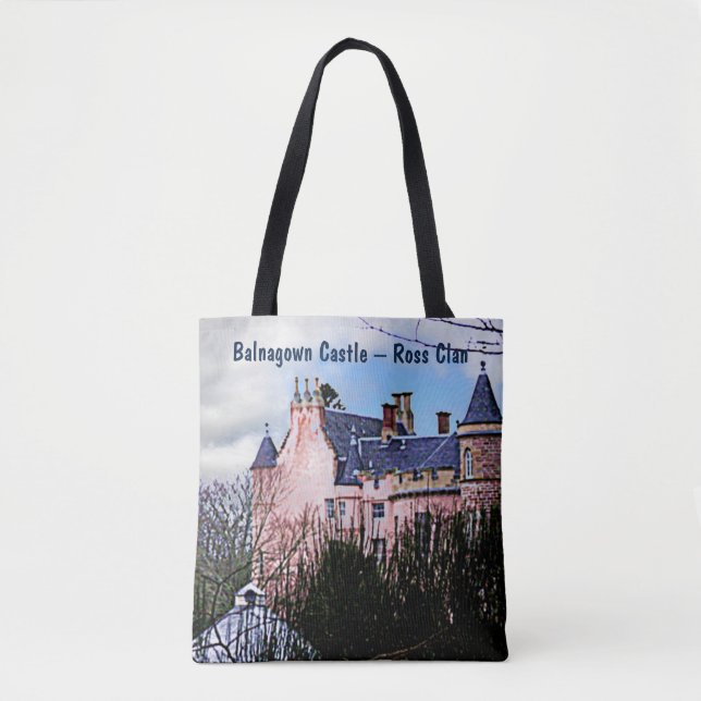 Tote Bag Cool Balnagown Castle, Scottish Ross Clan (Devant)
