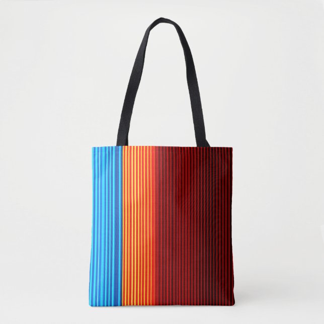 Tote Bag COOL Bleu Orange Jaune Rouge Noir Grandes (Devant)