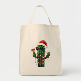 Tote Bag Cool Christmas Cactus with Amaryllis