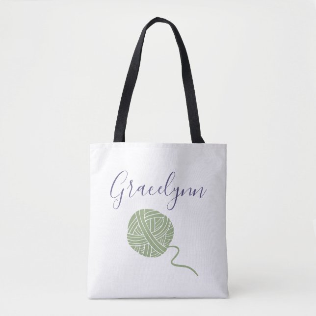 Tote Bag Cool Couleurs Yarn Ball String Motif (Devant)