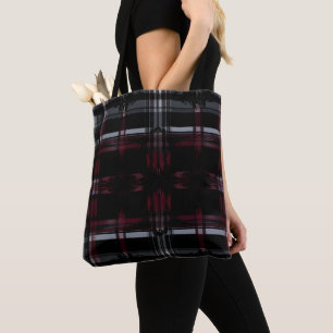 Tote Bag Cool écrasé gothique Grungy Grunge Plaid Motif