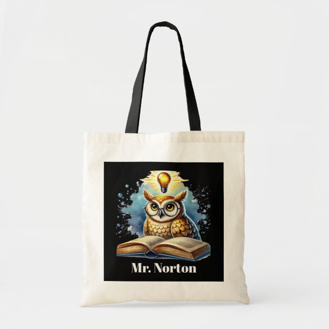 Tote Bag Cool Enseignant doit ajouter un nom (Devant)