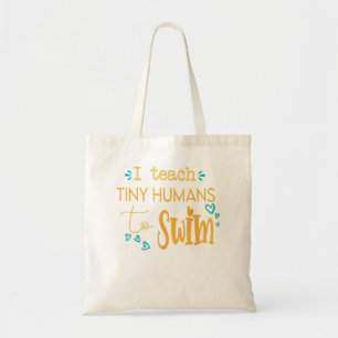 Tote Bag cool entraîneur de natation J'apprends aux humains