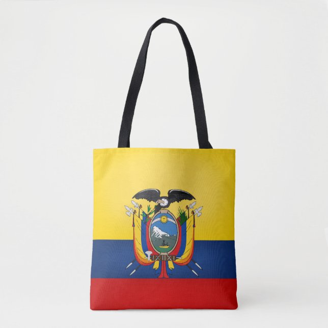 Tote Bag Cool Equateur Drapeau Mode (Devant)
