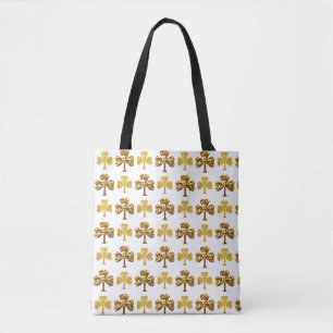 Tote Bag Cool et Elegant Shamrock or Motif St Patrick