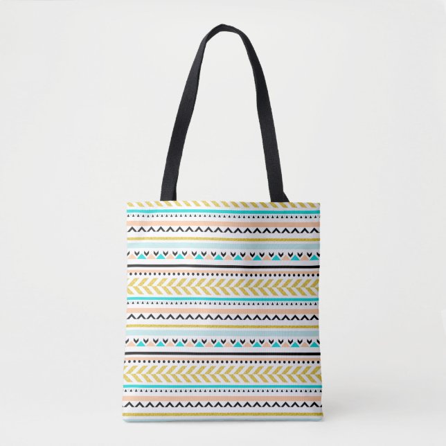 Tote Bag Cool géométrique Aztec Inspiré motif (Devant)