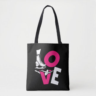 Tote Bag cool j'aime le patinage artistique, cadeau pour le
