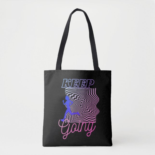 Tote Bag Cool moderne courant violet noir (Devant)