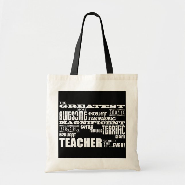 Tote Bag Cool Moderne Enseignants du Fun : Grand monde des  (Devant)