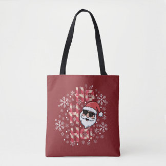 Tote Bag Cool Retro Père Noël Écharpe Bandana Rouge de Noël