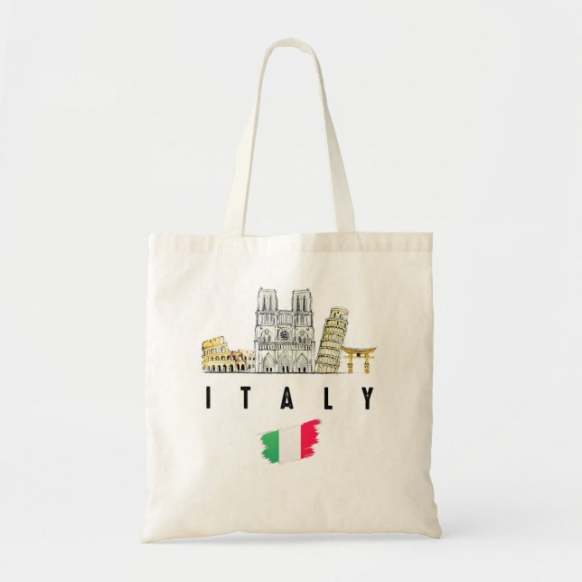 Tote Bag Cool Rome Italie Colisée Souvenir Tee - shirts gra (Devant)