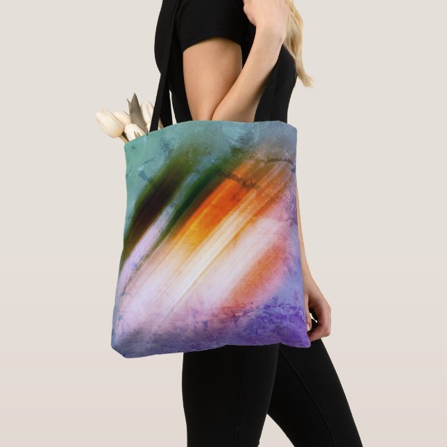 Tote Bag Cool Russe Violet Bleu Orange Jaune Bleu (De près)
