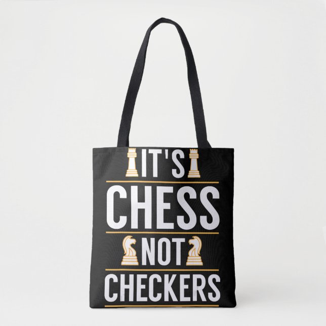 Tote Bag cool ses échecs pas checkers chèques joueurs cadea (Devant)