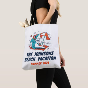 Tote Bag Cool Shark Matching Famille Vacances Plage Vacance