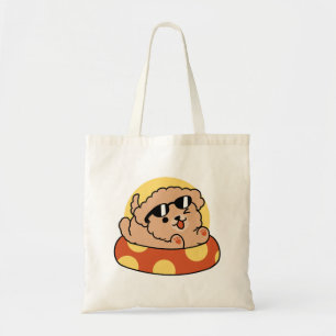 Tote Bag Cool Summer Chien Flottant - Jolie Puppy Pool Part