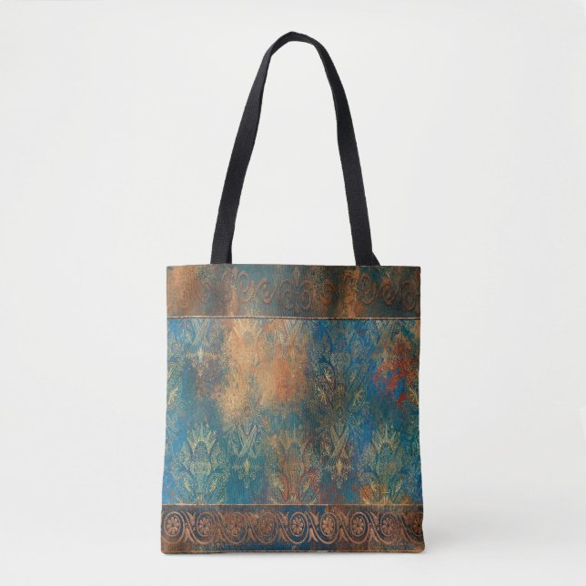 Tote Bag Cool Turquoise Cooper Patina Turquoise (Devant)
