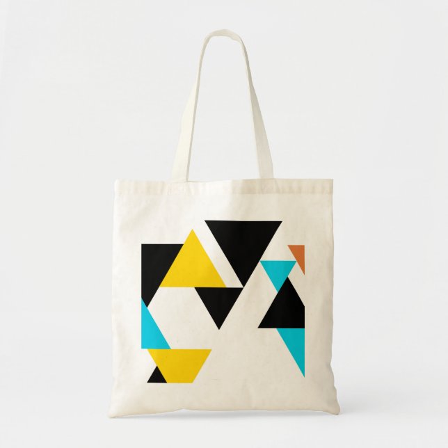 Tote Bag Cool, unique, tendance, urbain, triangles modernes (Devant)