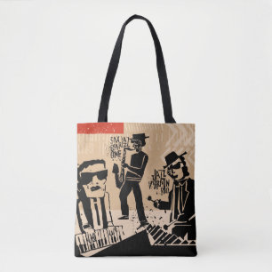 Tote Bag cool vintage d'affiche du groupe de jazz avec trom
