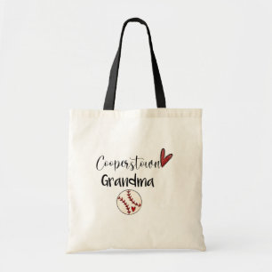 Tote Bag Cooperstown NY Baseball Grandma Cute Script Sports