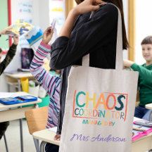 Coordinateur Chaos Funny Coloré enseignant cadeau