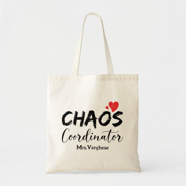 Tote Bag Coordinateur du Chaos Enseignant (Devant)