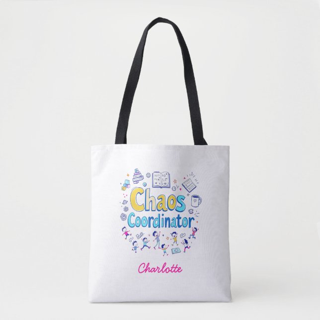 Tote Bag Coordinateur du chaos | Funny Maman Life | Personn (Devant)