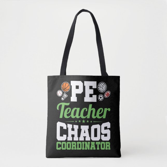 Tote Bag Coordinateur PE Teacher Chaos (Devant)