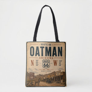 Tote Bag Coordonnées de l'ancienne Route 66 à Oatman, Arizo