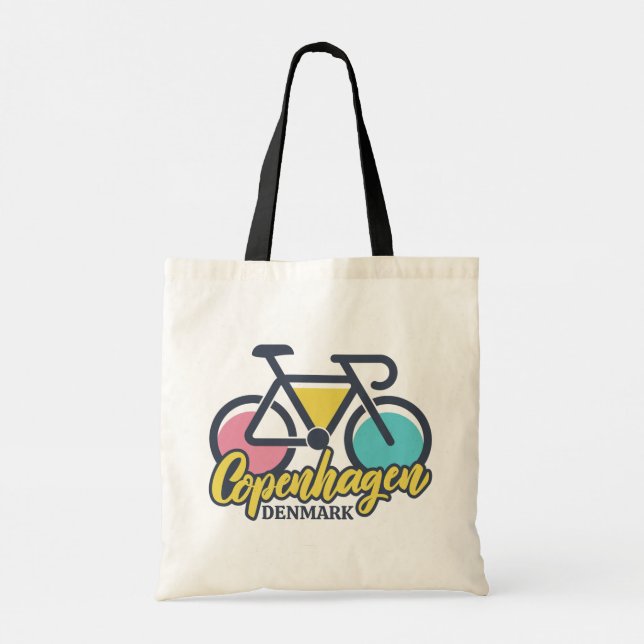 Tote Bag Copenhague Danemark Cyclisme (Dos)