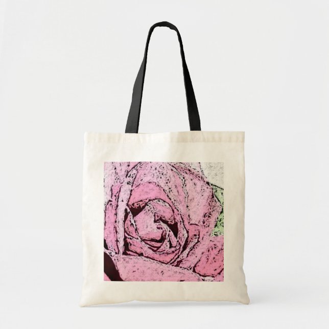 Tote Bag Copie de bloc rose d'héritage (Devant)