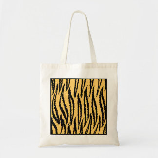 Tote Bag Copie de tigre. Modèle orange et noir