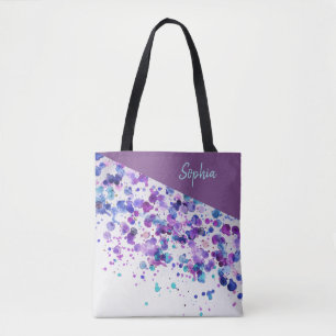 Tote Bag Copie d'éclaboussure de peinture de turquoise et