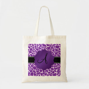 Tote Bag Copie pourpre de girafe de parties scintillantes