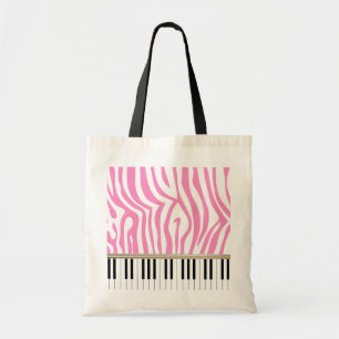 Tote Bag Copie rose de zèbre de clés de piano